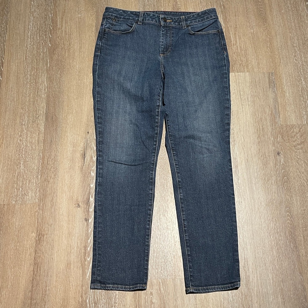 Talbots Curvy Slim Ankle Jeans Women's Size 8/29 Blue Cotton Spandex Stretch EUC - Picture 3 of 9